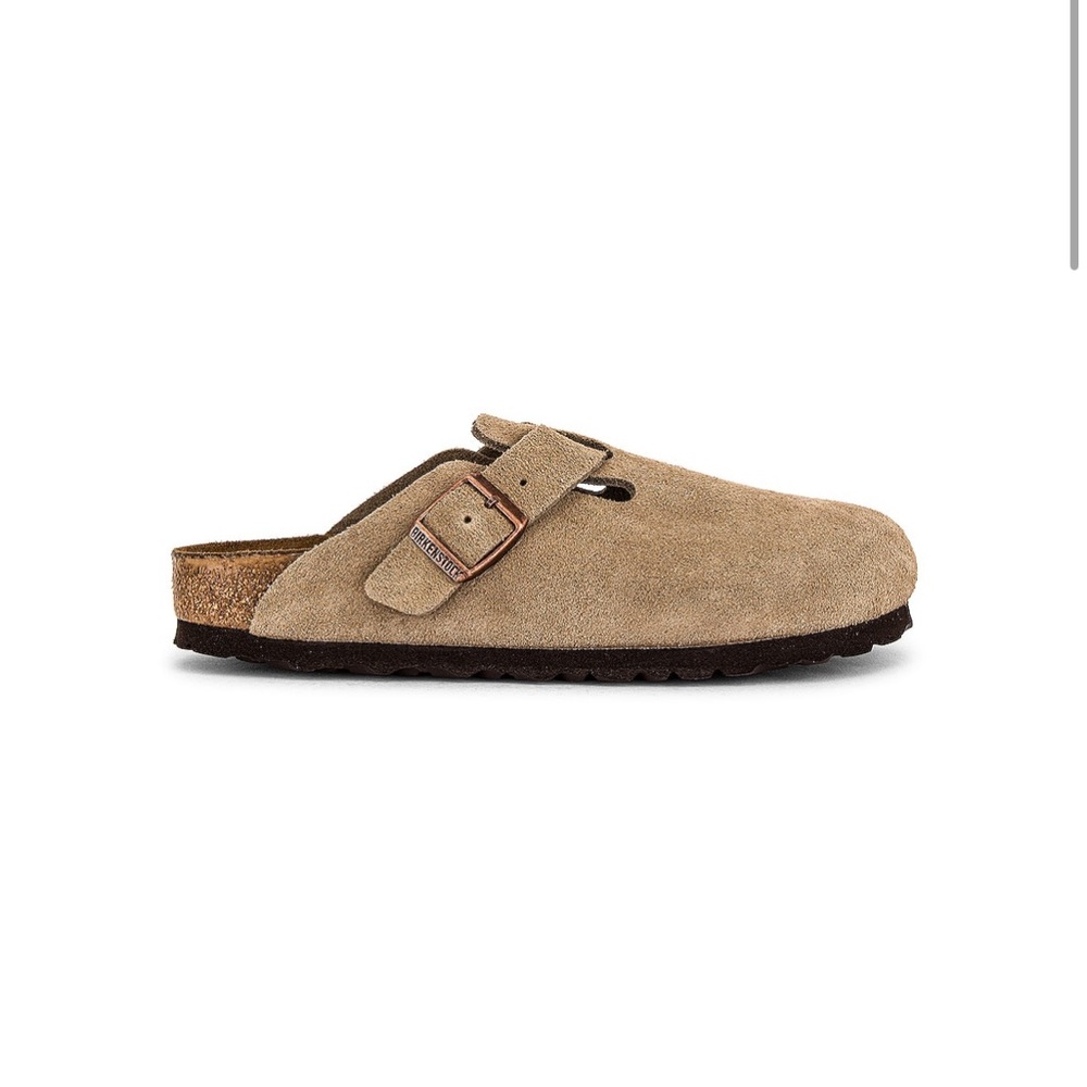 Birkenstock Boston soft footbed clog in taupe